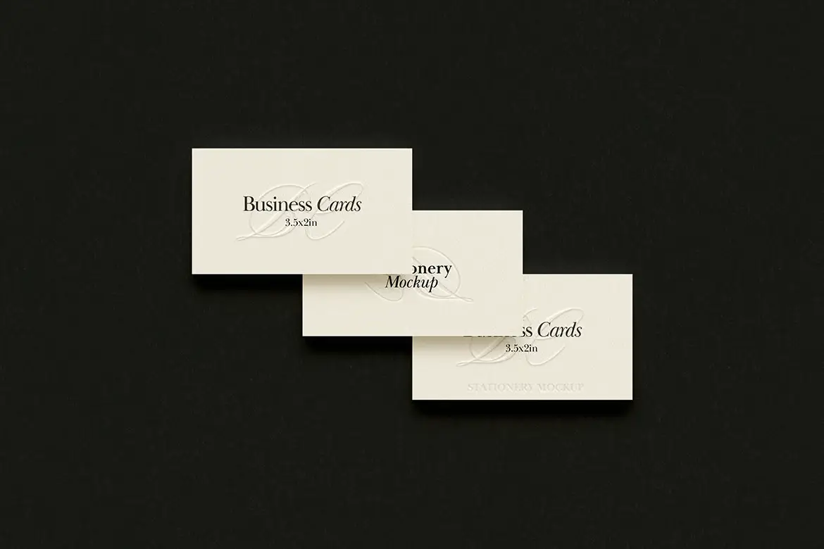 商务名片模型PSD源文件 Business Cards Mockup – US Size