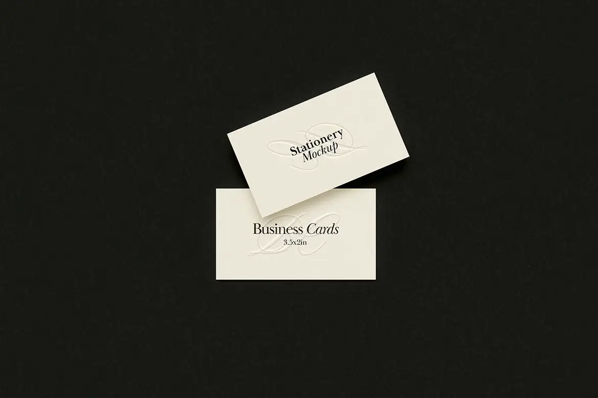 商务名片模型PSD源文件 Business Cards Mockup – US Size