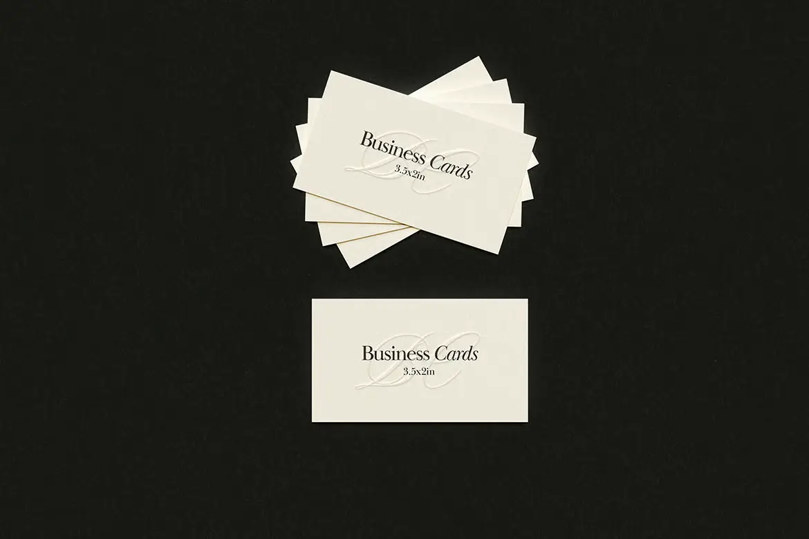 商务名片模型PSD源文件 Business Cards Mockup – US Size