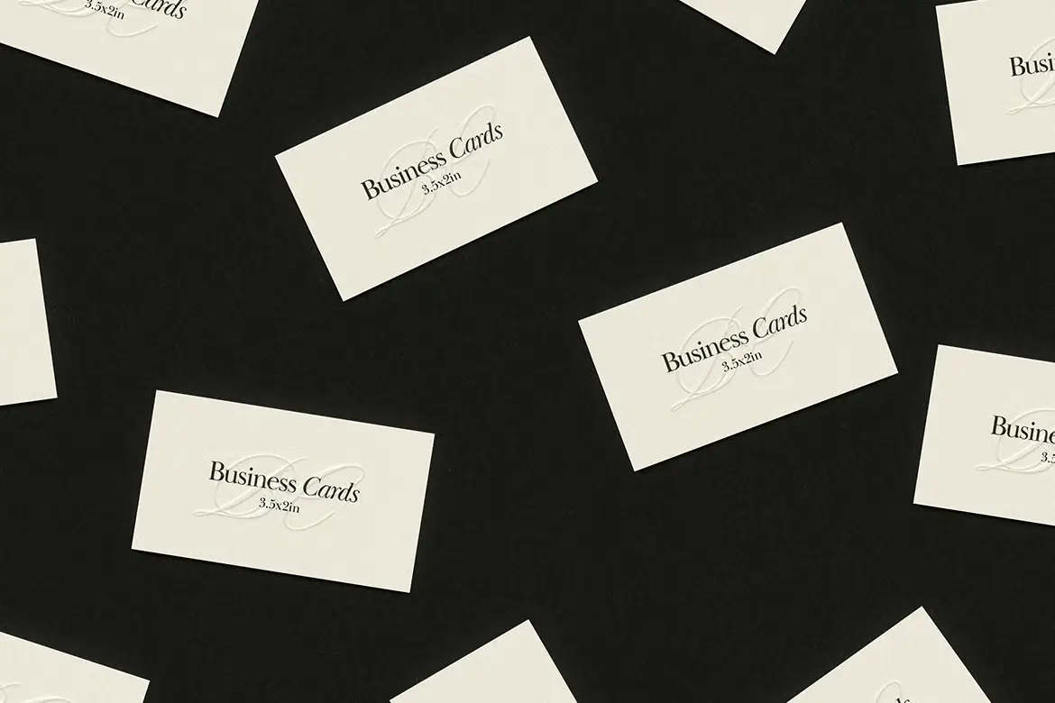 商务名片模型PSD源文件 Business Cards Mockup – US Size