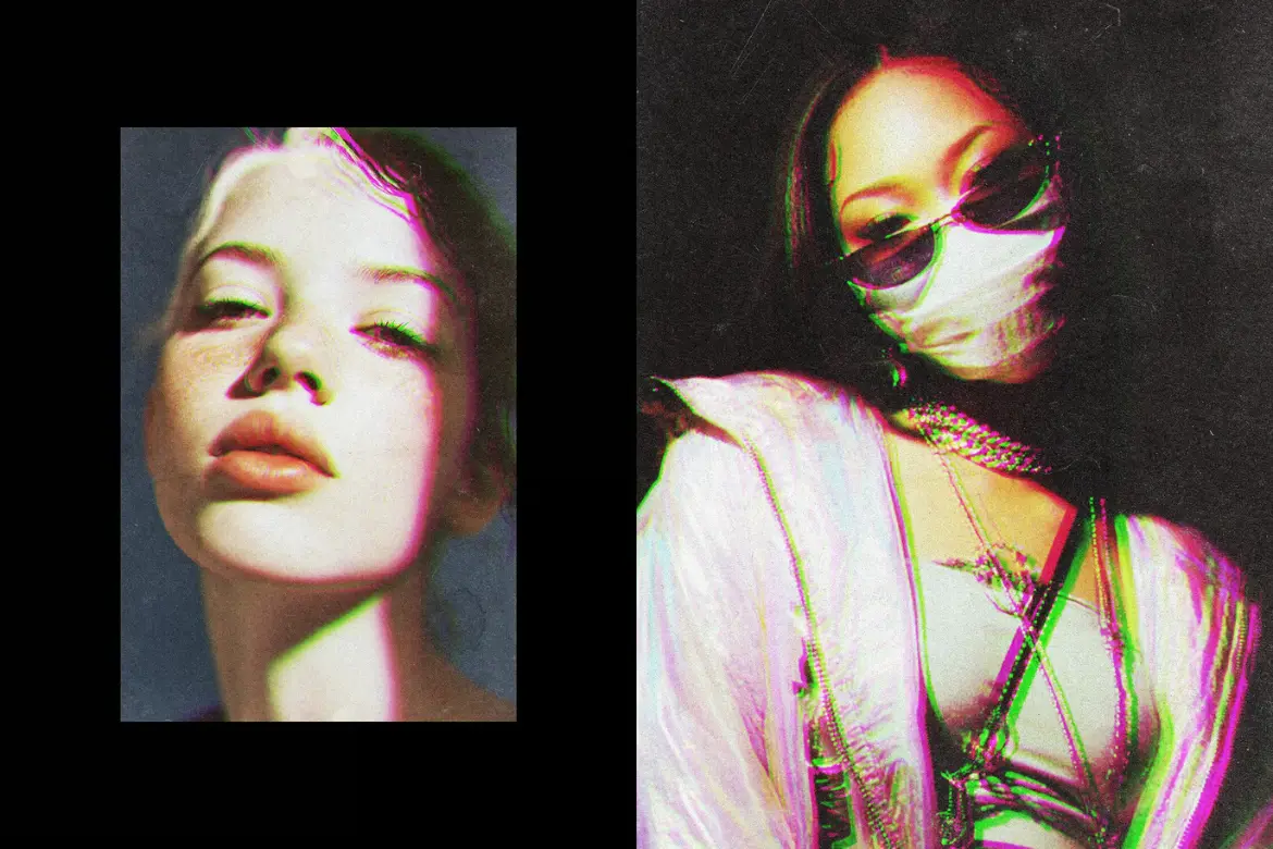 劣质印刷照片特效PSD模板 Bad Print Photo Effect