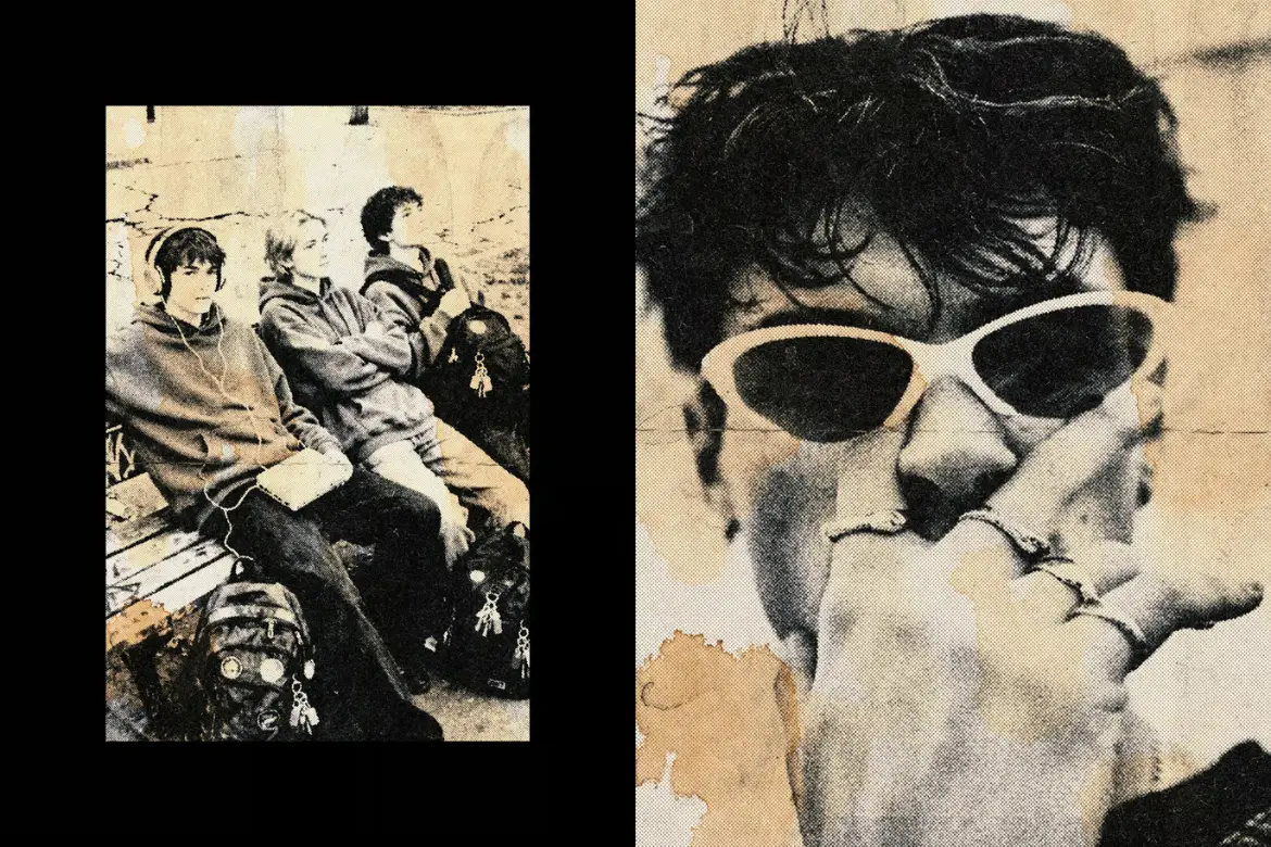 脏污半调照片特效PSD模板 Grunge Halftone Photo Effect