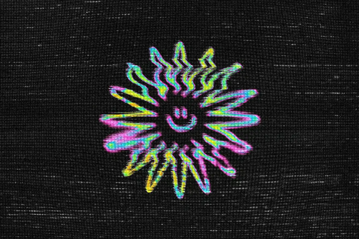 红外热感故障文字特效PSD模板 Infrared Glitch Text Effect