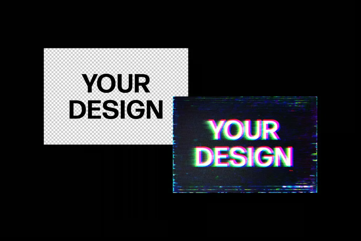 破损磁带文字特效PSD模板 Damaged Tape Text Effect