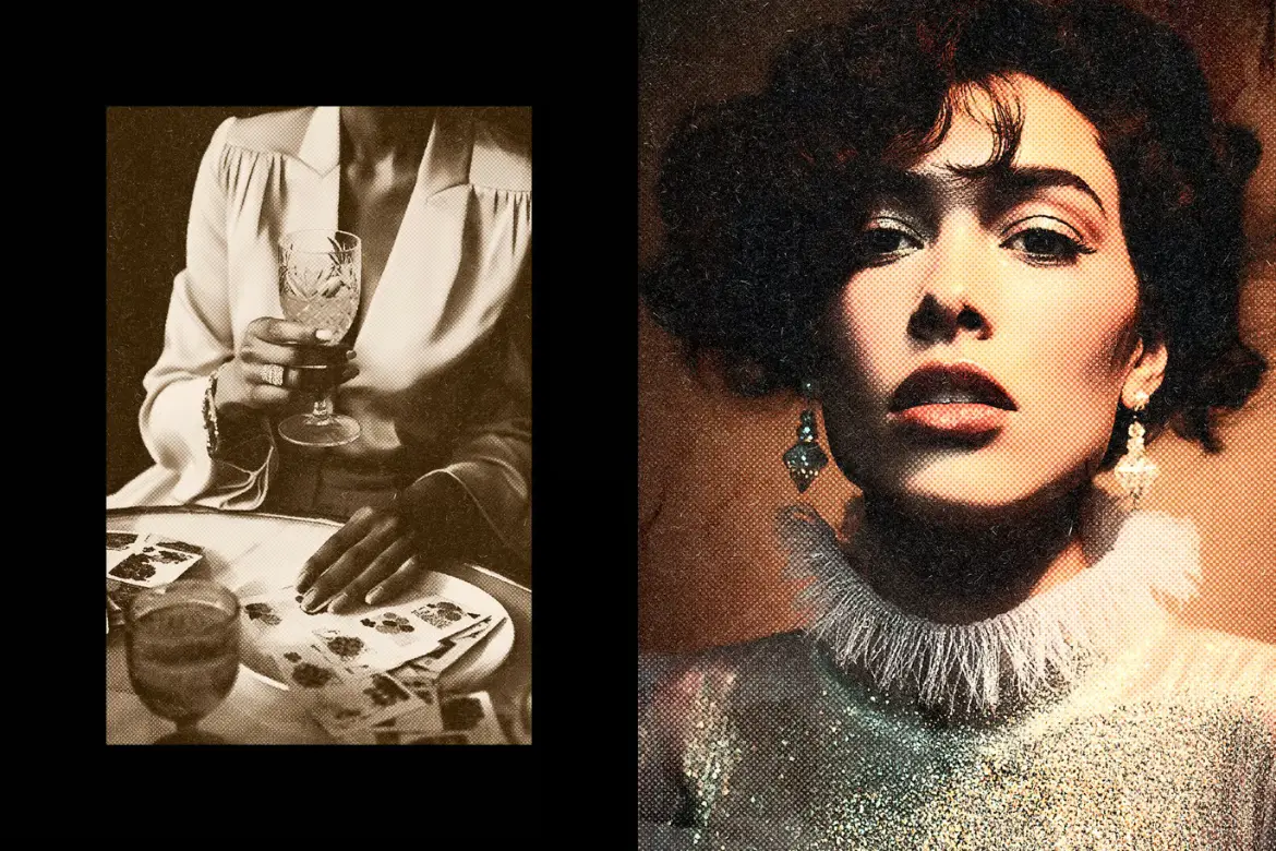 复古明信片照片特效PSD模板 Vintage Postcard Effect