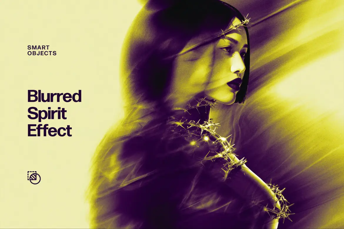 动态模糊幻影照片特效PSD模板 Blurred Spirit Photo Effect
