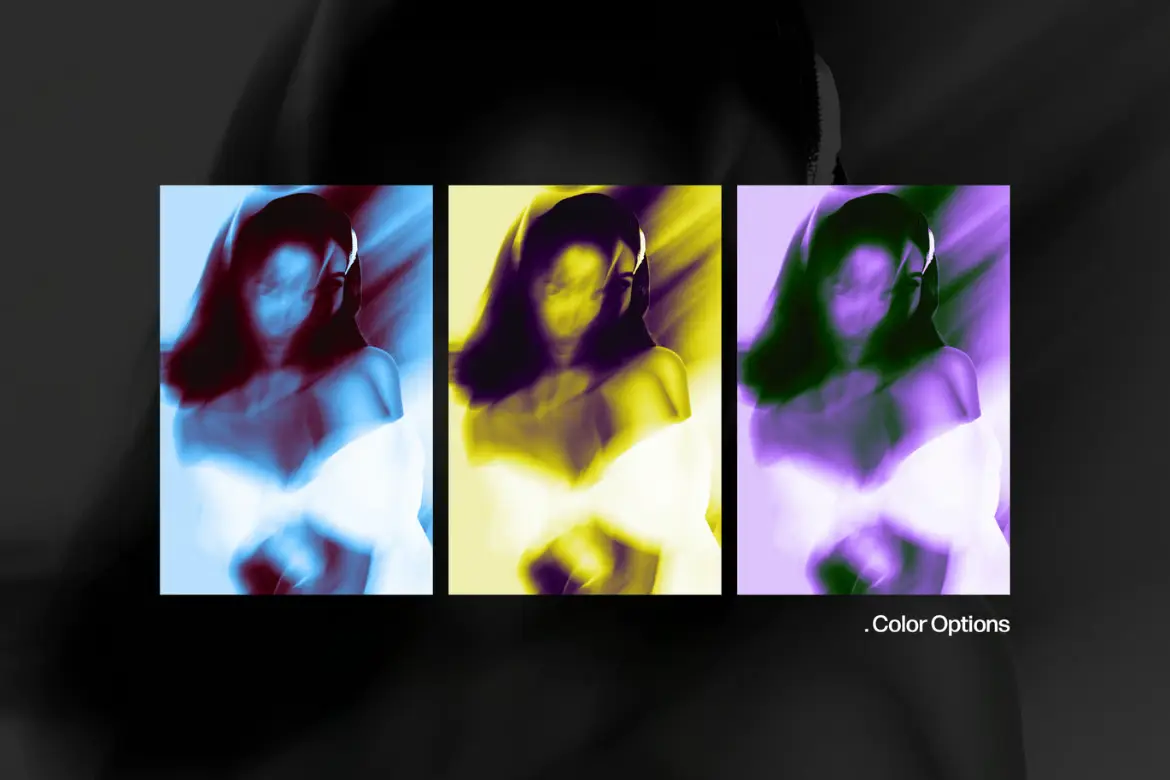 动态模糊幻影照片特效PSD模板 Blurred Spirit Photo Effect