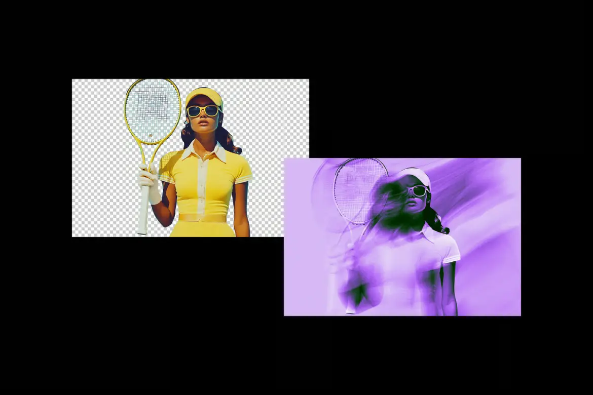 动态模糊幻影照片特效PSD模板 Blurred Spirit Photo Effect