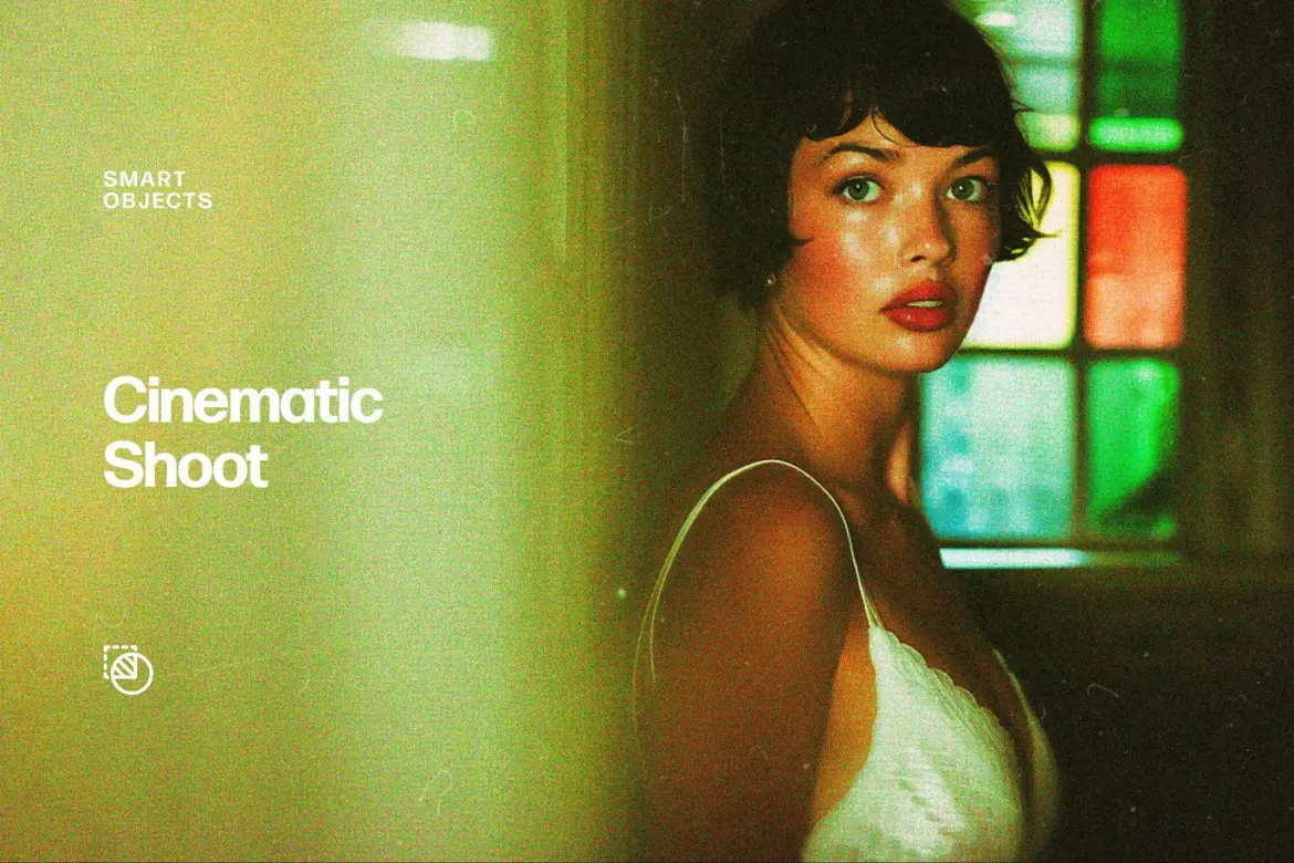 电影感胶片照片特效PSD模板 Cinematic Shoot Photo Effect