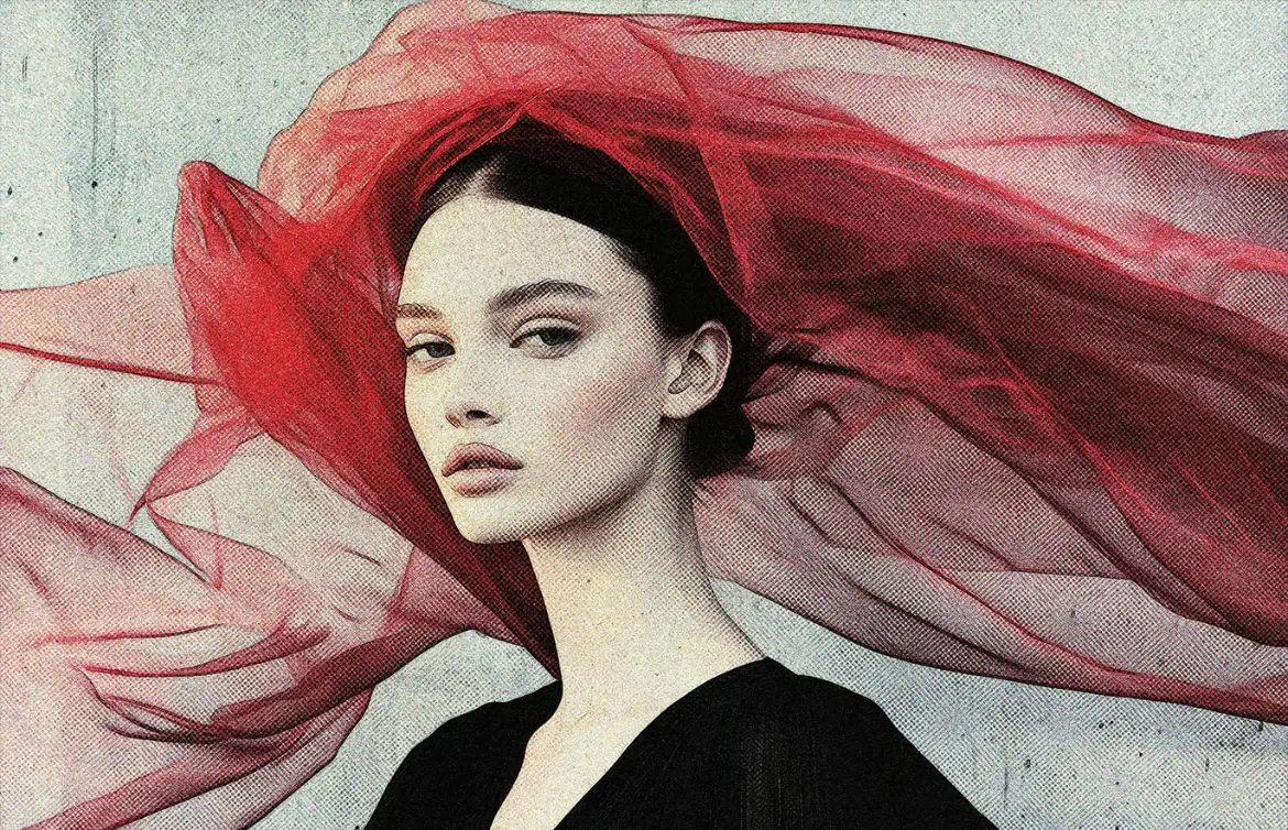 复古半调照片特效PSD模板 Vintage Halftone Photo Effect