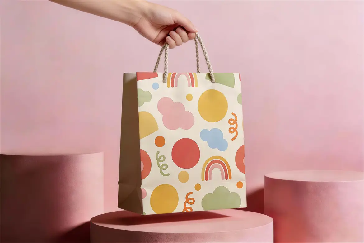 礼品纸袋样机PSD模板 Paperbag Gift Mockup