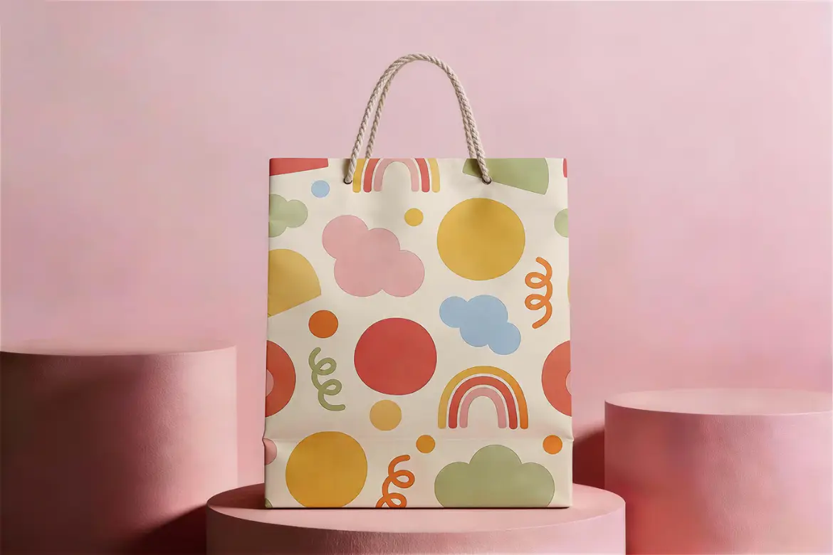 礼品纸袋样机PSD模板 Paperbag Gift Mockup