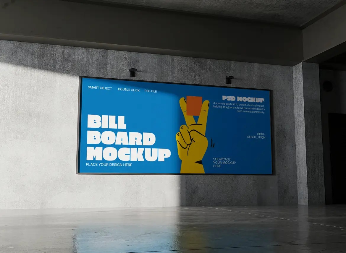 街边广告牌样机PSD模板 Street Billboard Mockup