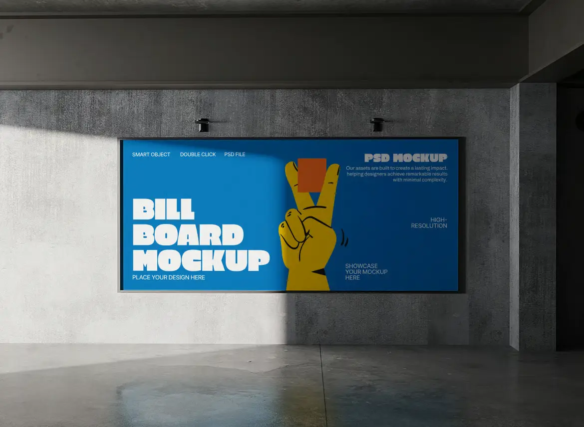 街边广告牌样机PSD模板 Street Billboard Mockup