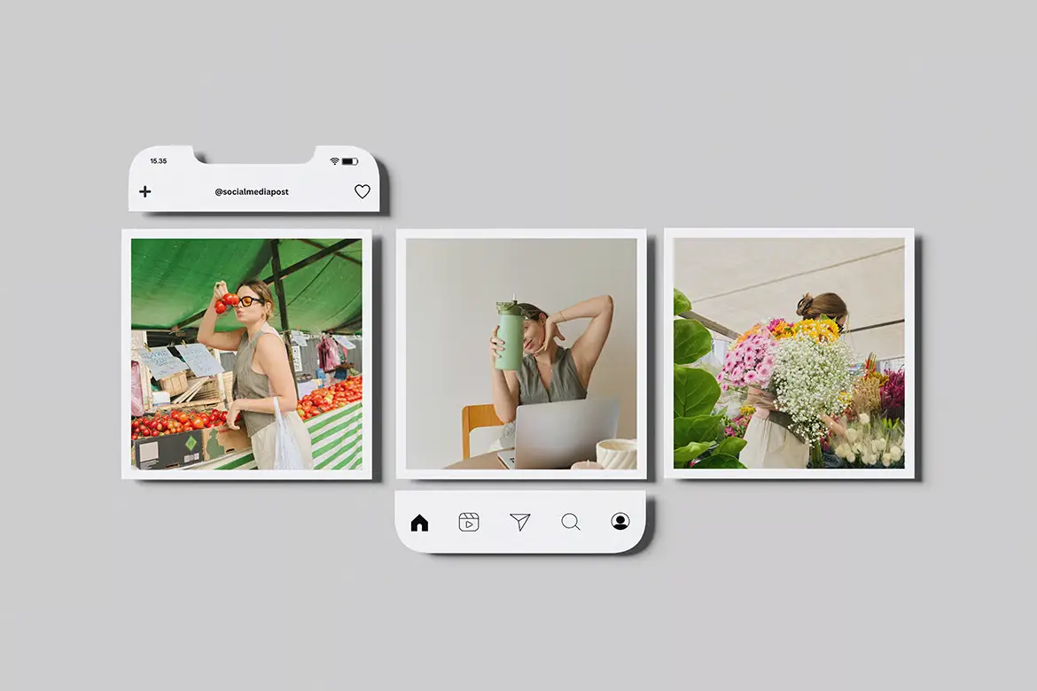 高质量社交媒体帖子样机PSD模板 High Quality Social Media Post Mockup