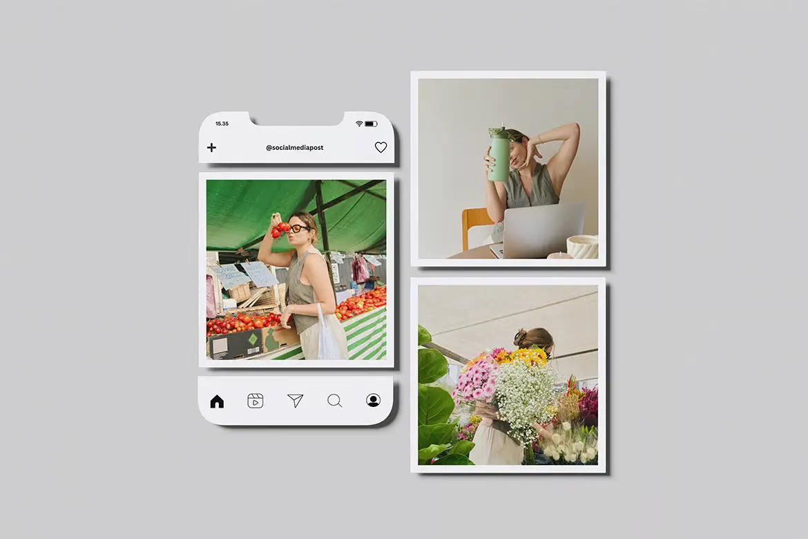 高质量社交媒体帖子样机PSD模板 High Quality Social Media Post Mockup