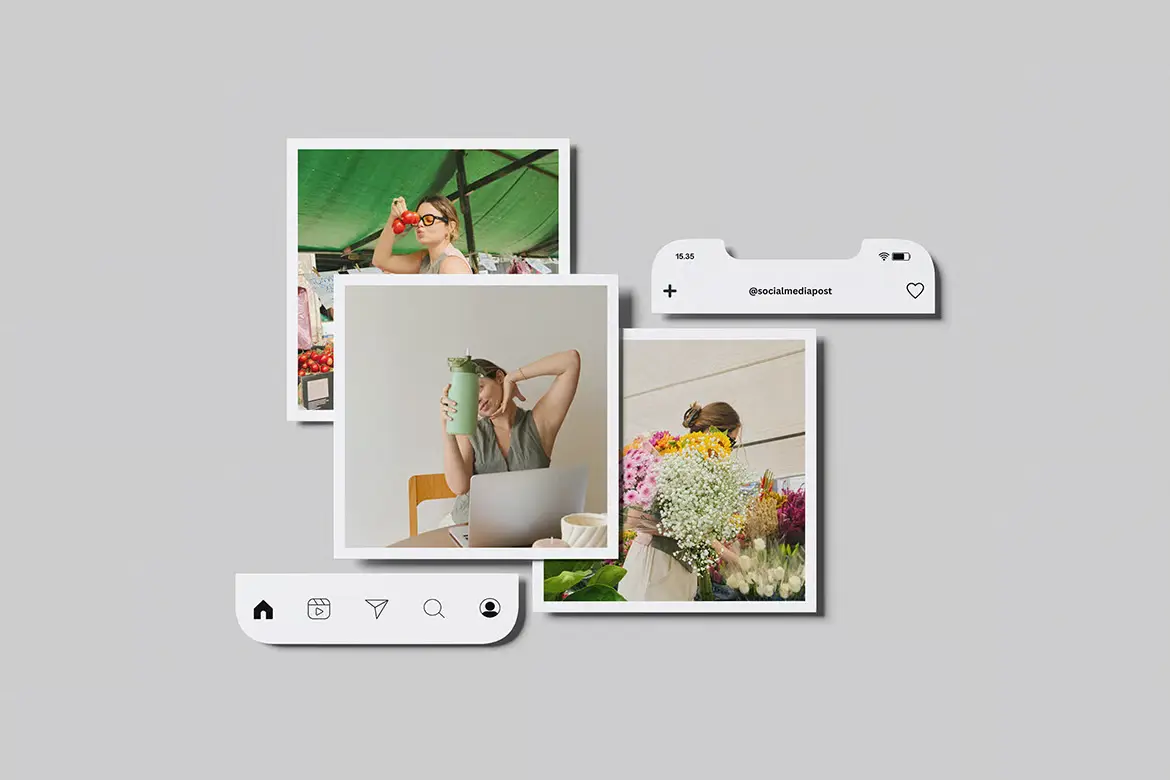 高质量社交媒体帖子样机PSD模板 High Quality Social Media Post Mockup