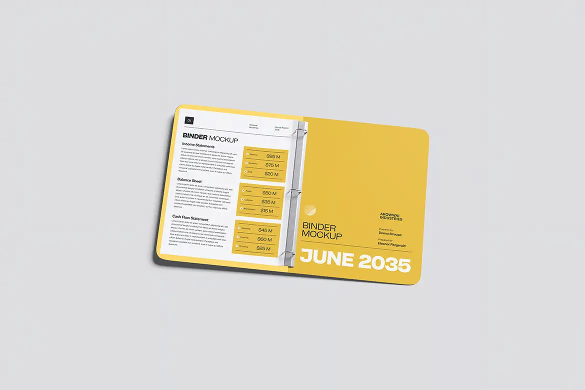 高品质活页夹样机PSD模板 High Quality Binder Mockup