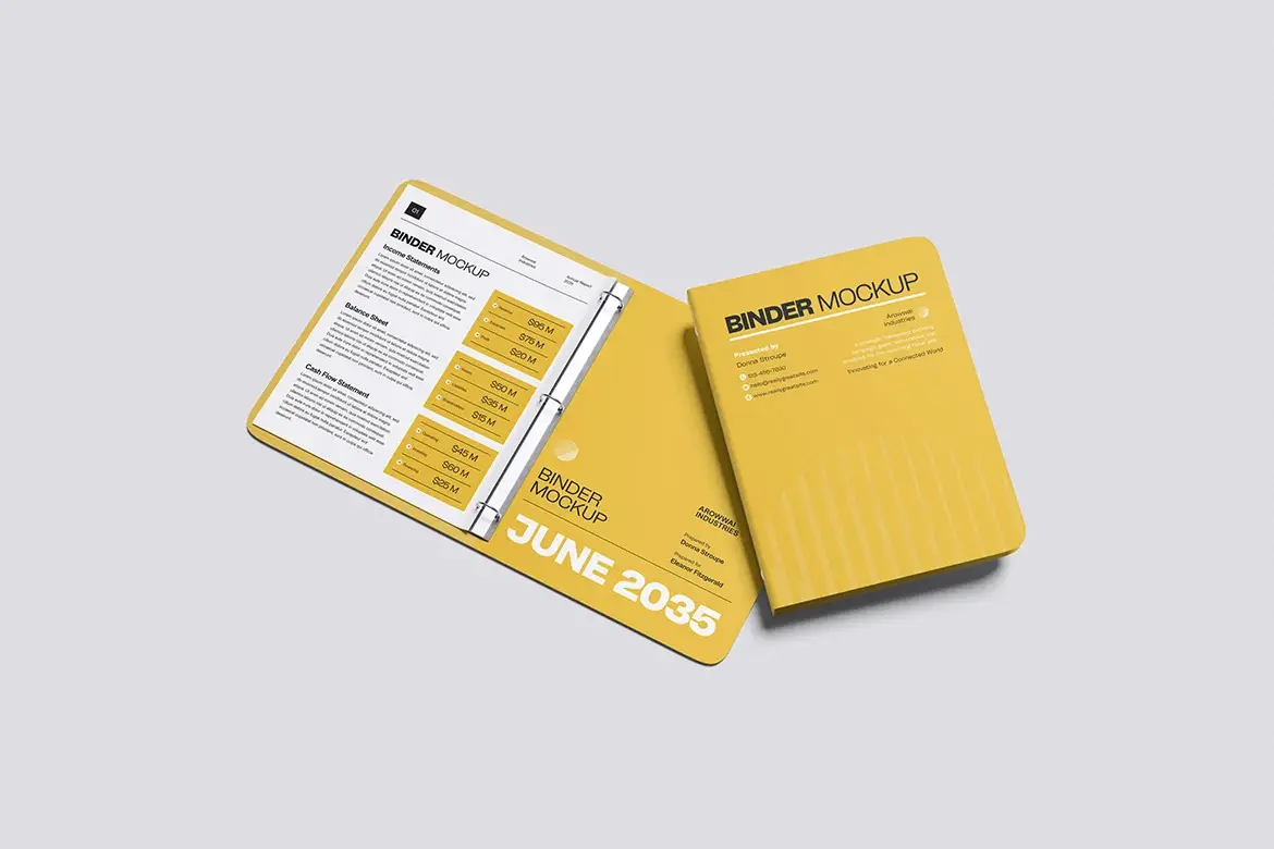 高品质活页夹样机PSD模板 High Quality Binder Mockup
