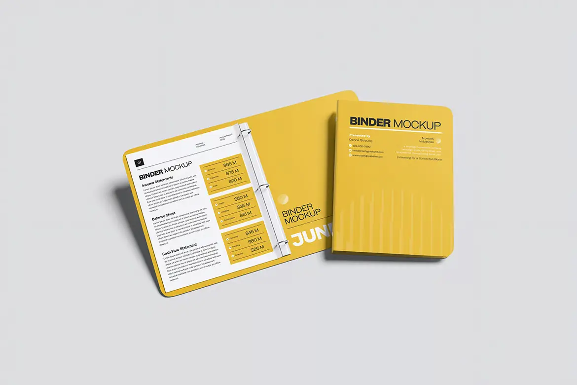 高品质活页夹样机PSD模板 High Quality Binder Mockup