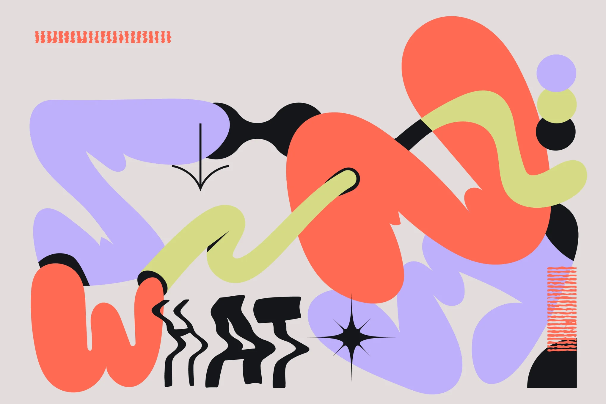 抽象有机形态现代矢量艺术 Abstract Organic Shapes Modern Vector Art