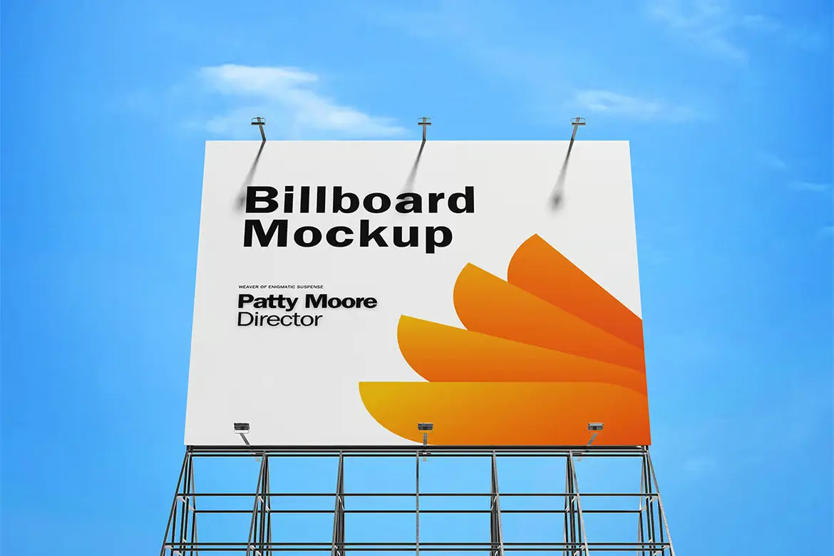 户外广告牌样机PSD模板 Outdoor Billboard Mockup