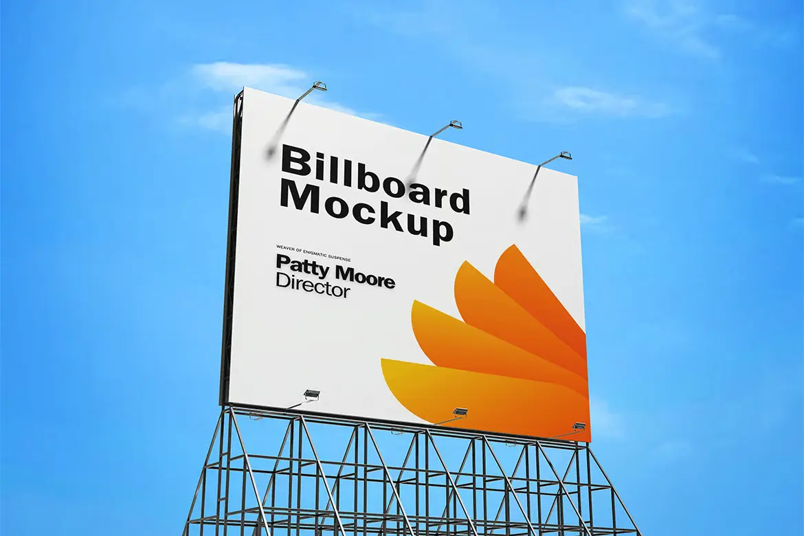 户外广告牌样机PSD模板 Outdoor Billboard Mockup