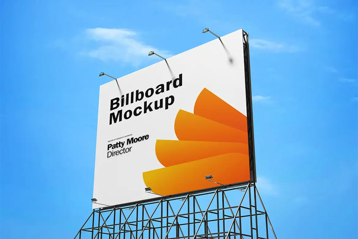 户外广告牌样机PSD模板 Outdoor Billboard Mockup