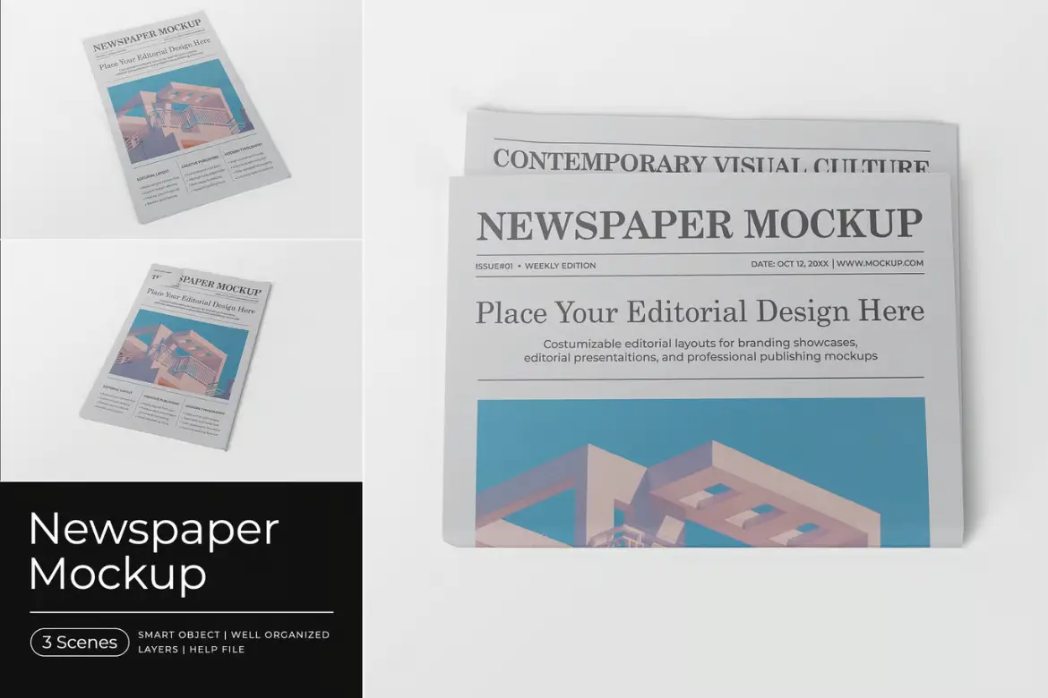 报纸样机PSD模板 Newspaper Mockup #03