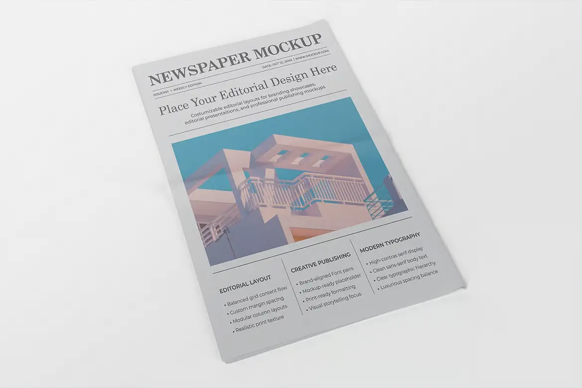 报纸样机PSD模板 Newspaper Mockup #03