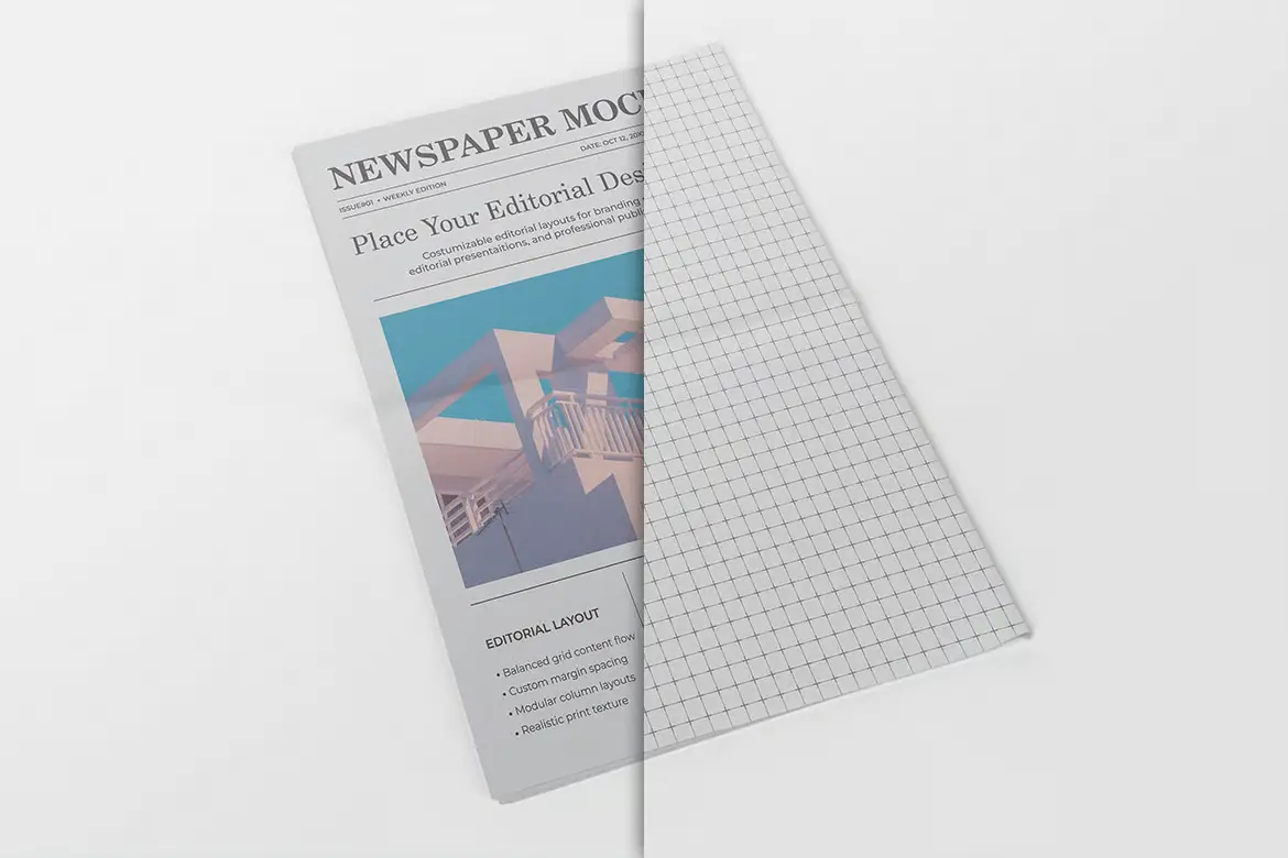 报纸样机PSD模板 Newspaper Mockup #03