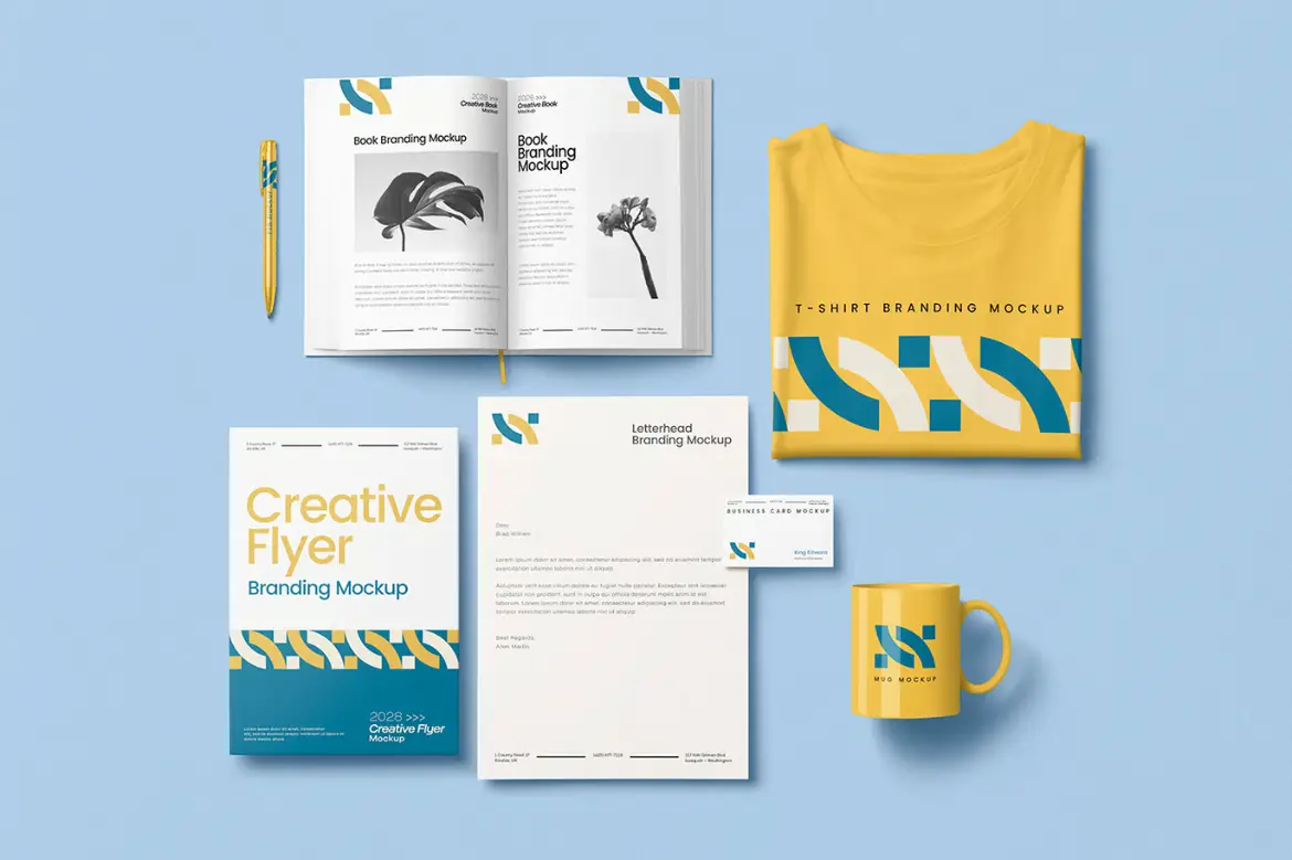 品牌识别样机PSD模板 Branding Mockup