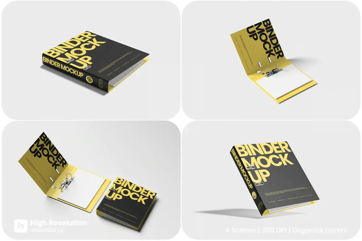 活页夹样机PSD模板 Binder Mockup