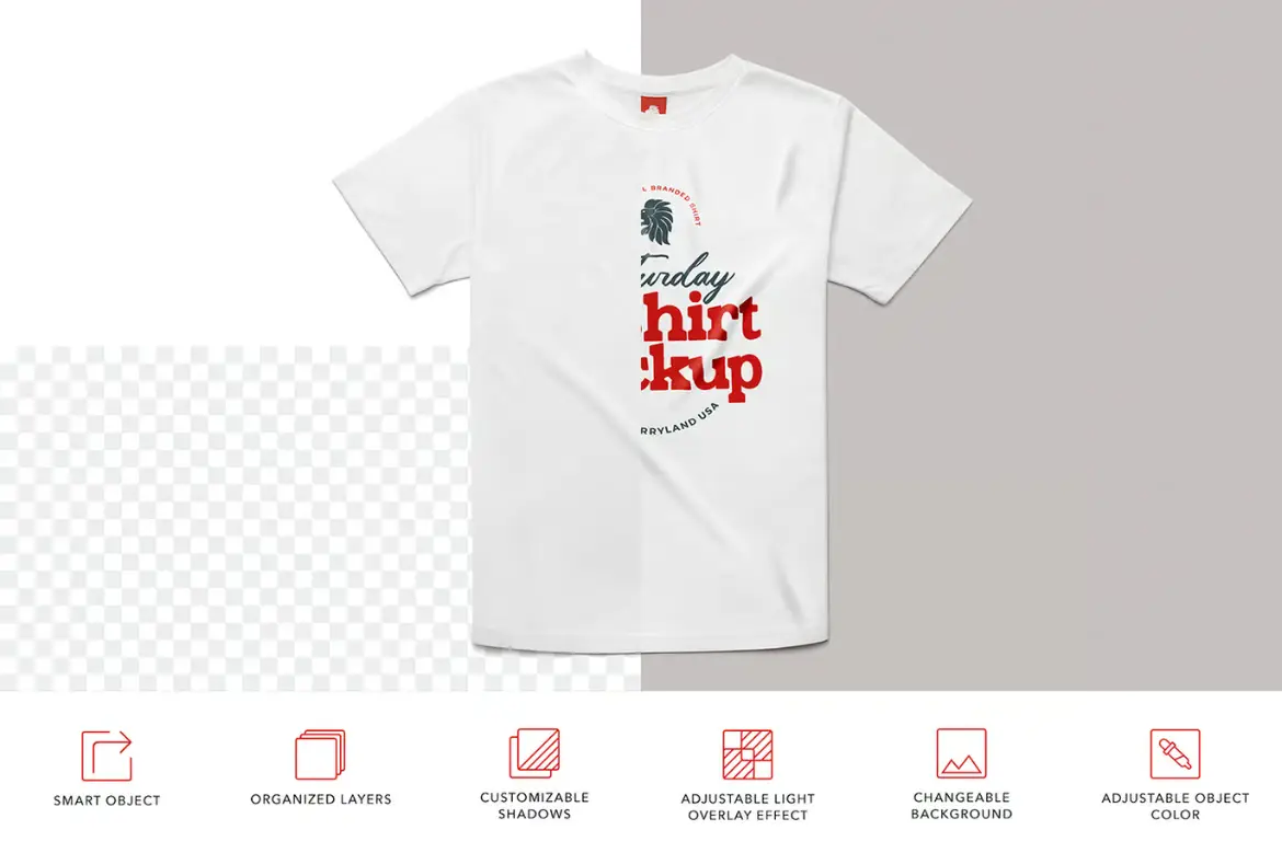 T恤样机PSD模板 T-Shirt Mockup