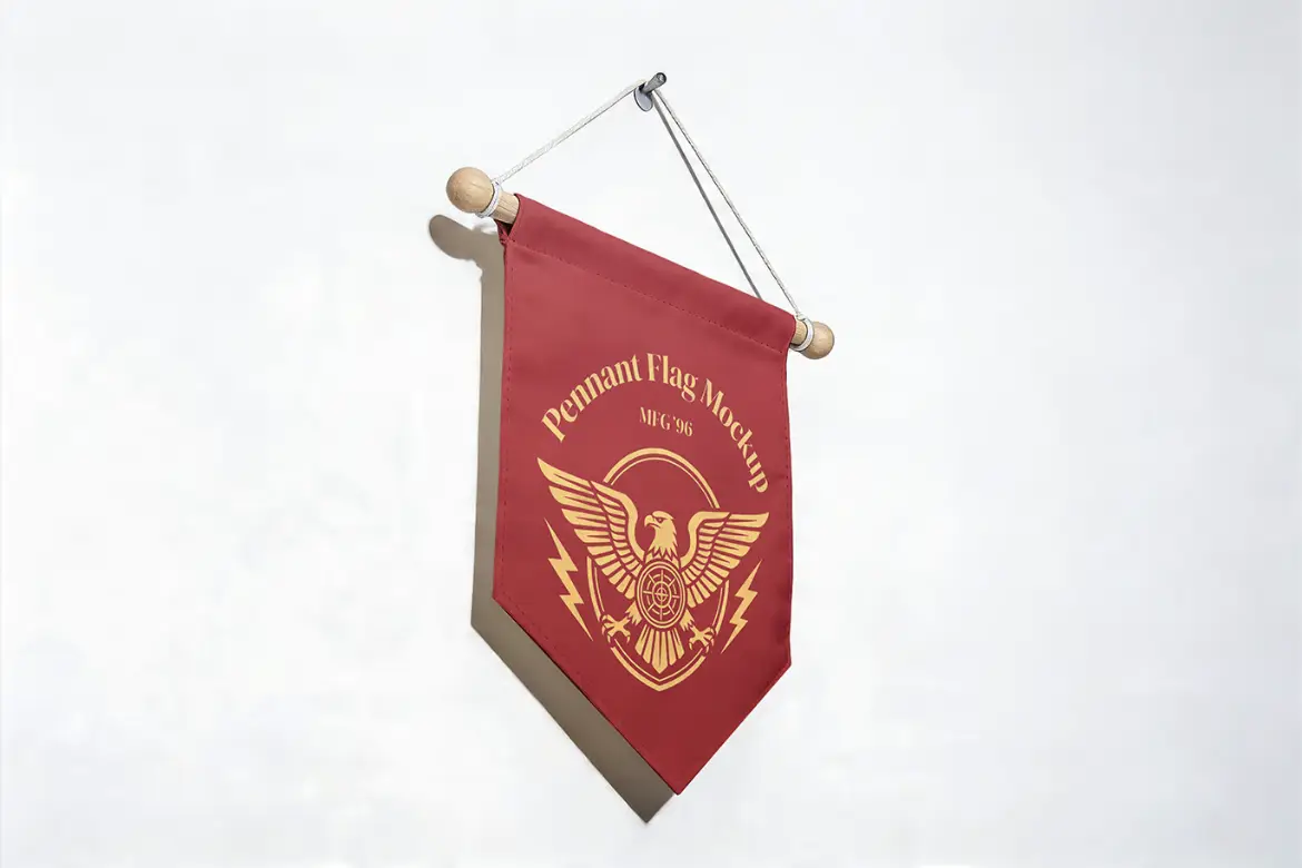 三角旗样机PSD模板 Pennant Flag Mockup