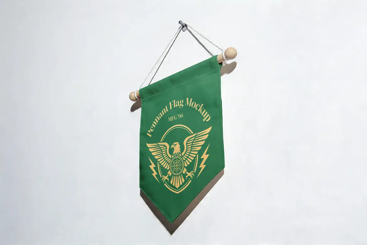 三角旗样机PSD模板 Pennant Flag Mockup
