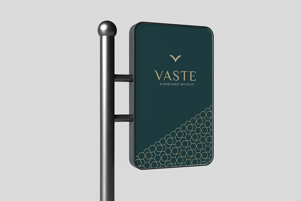 高清街道招牌样机PSD模板 High Quality Street Signboard Mockup