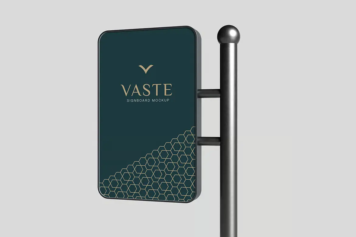 高清街道招牌样机PSD模板 High Quality Street Signboard Mockup