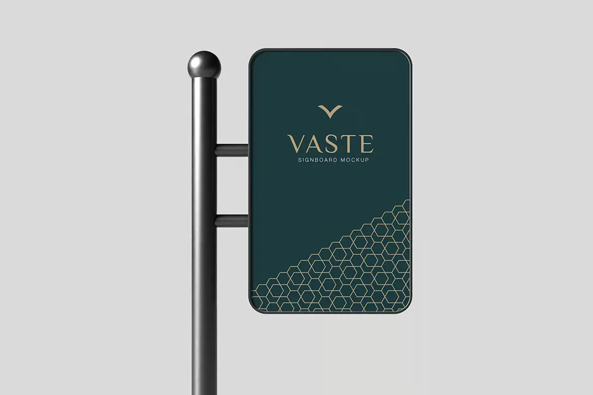 高清街道招牌样机PSD模板 High Quality Street Signboard Mockup
