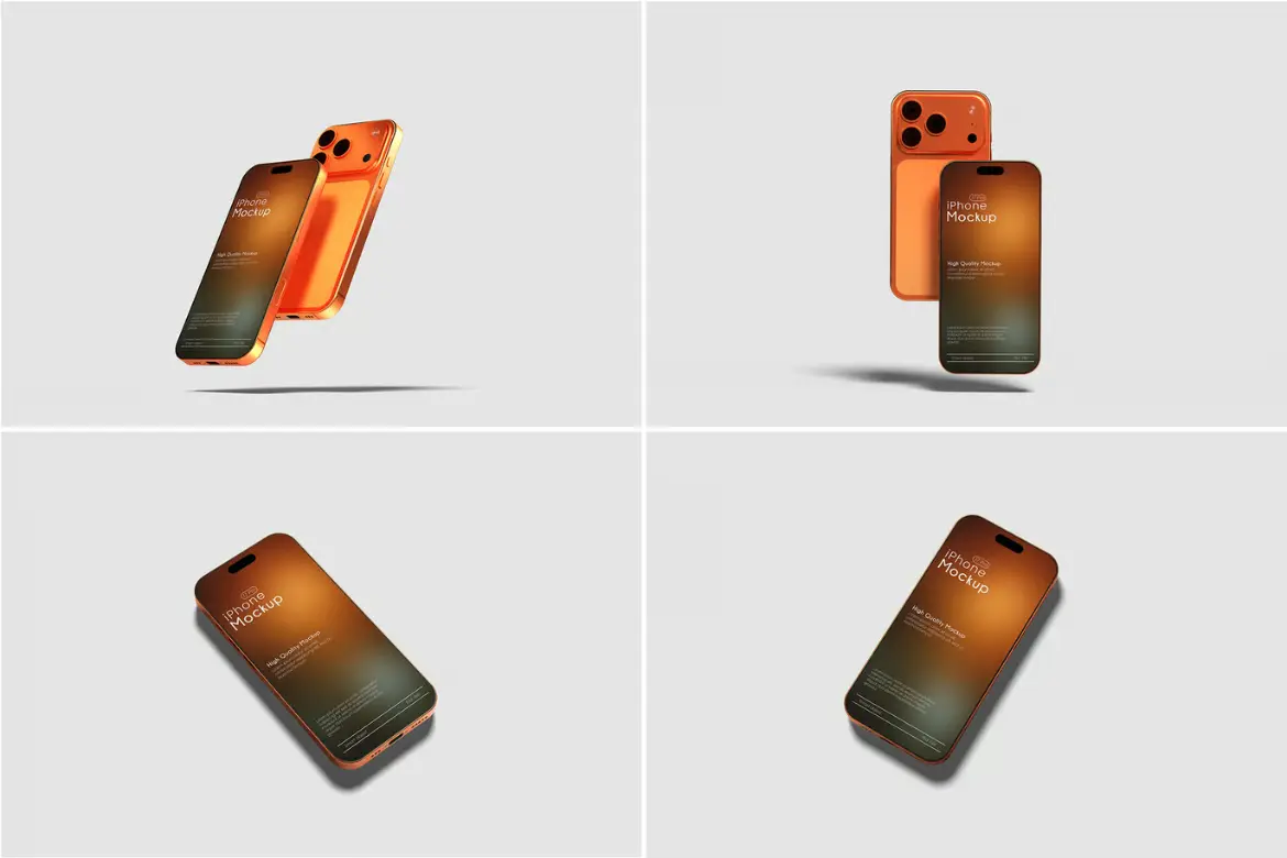 iPhone 17 Pro Max 样机PSD模板 iPhone 17 Pro Max