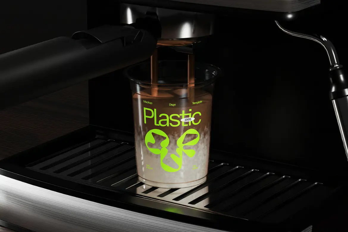 高品质塑料杯样机PSD模板 High Quality Plastic Cup Mockup 004