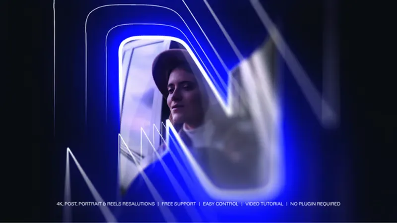 动态企业流线Logo展示AE模板 Dynamic Flowing Lines Corporate Logo Reveal