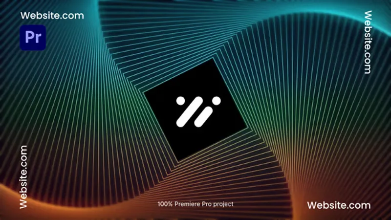 抽象动态图形现代Logo展示PR模板 Dynamic Modern Logo Reveal with Abstract Motion Graphics