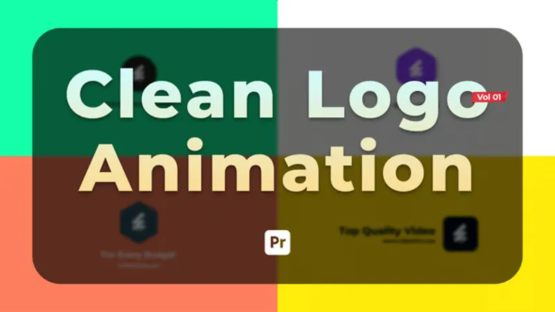 简洁现代Logo动画合集包PR模板 Clean Modern Logo Animation Pack