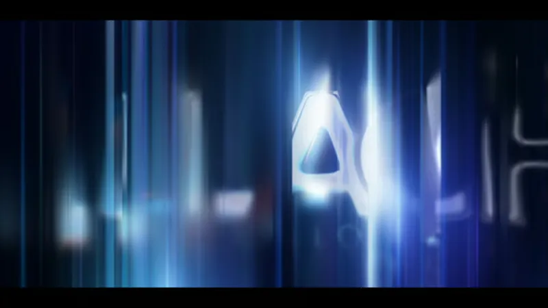 电影级数字光条Logo展示AE模板 Cinematic Digital Opener with Glowing Light Streaks Logo Reveal