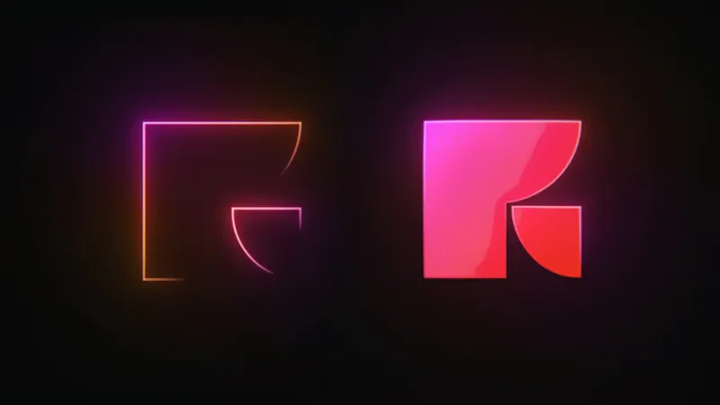 霓虹线条Logo展示动画AE模板 Neon Line Logo Reveal Animation
