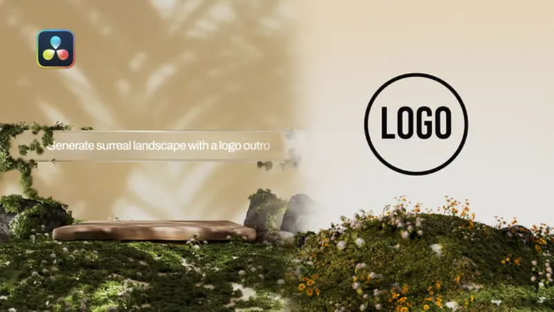 自然植物搜索栏Logo展示片头DaVinci Resolve模板 Lush Botanical Search Bar Logo Opener