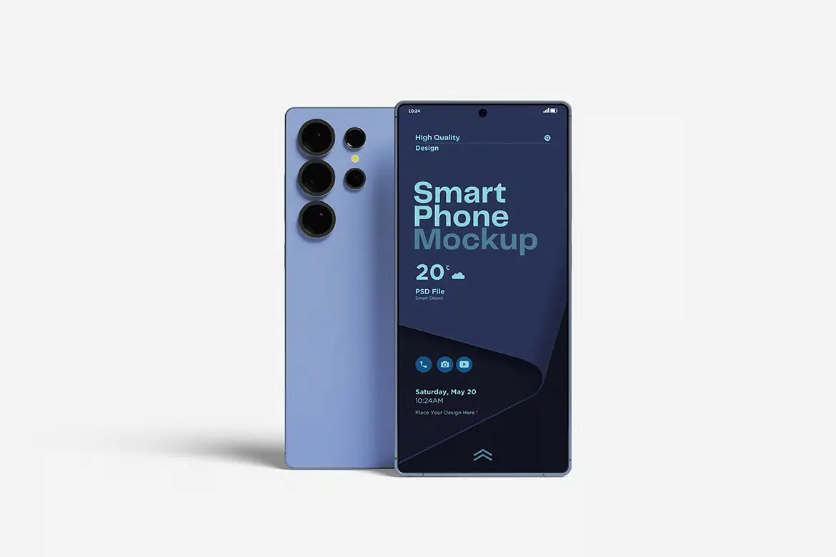 智能手机样机PSD模板 Smartphone Mockup Set for App and UI Presentation