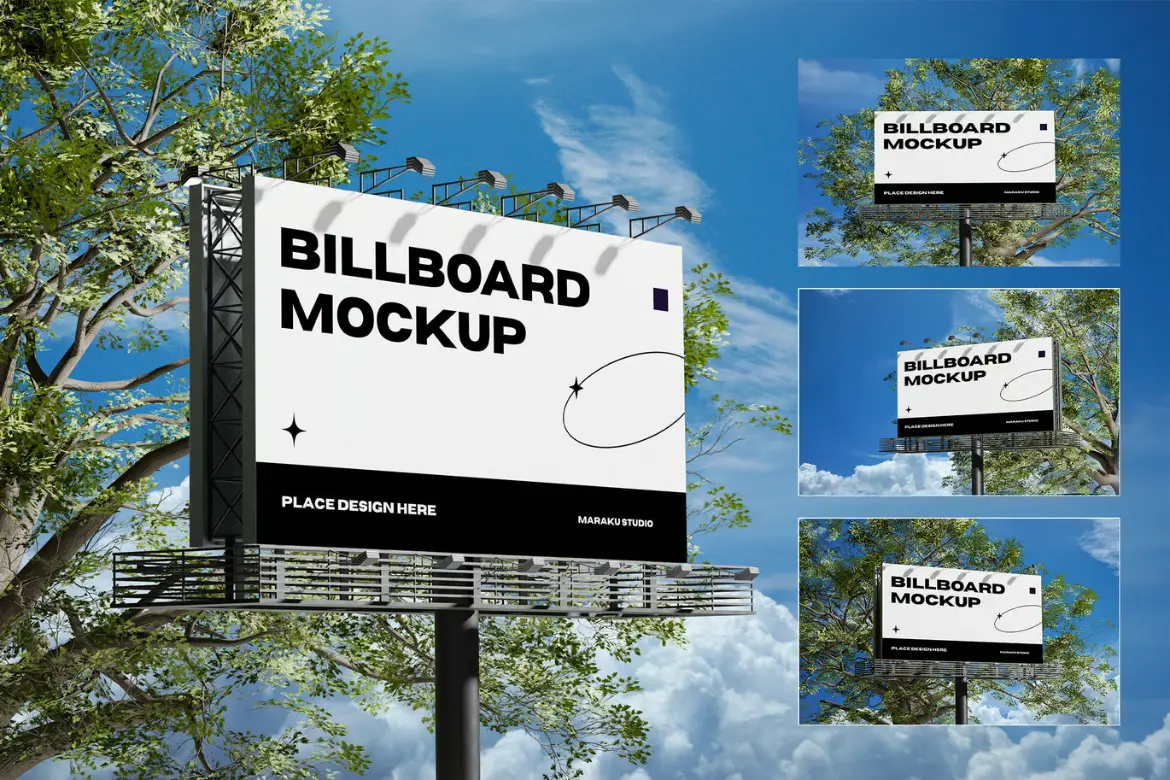 广告牌样机PSD模板 Billboard Mockup