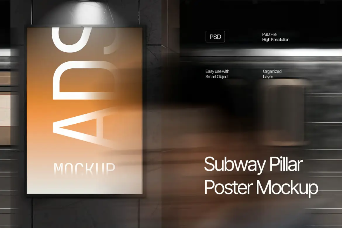 广告海报与LED屏幕样机套装PSD模板 Ads Poster & LED Screen Mockup Pack